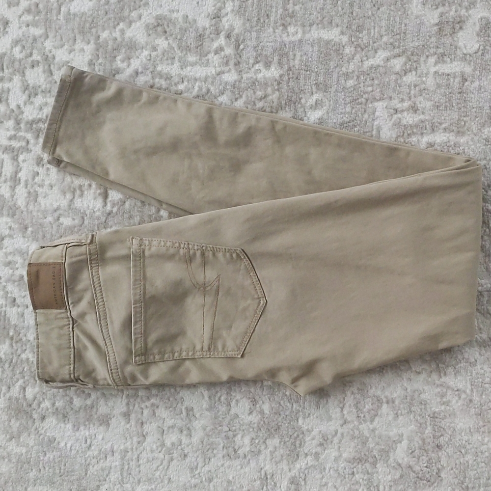 American Eagle Hi-Rise Jegging Super Stretch Jeans 0 Brown Tan